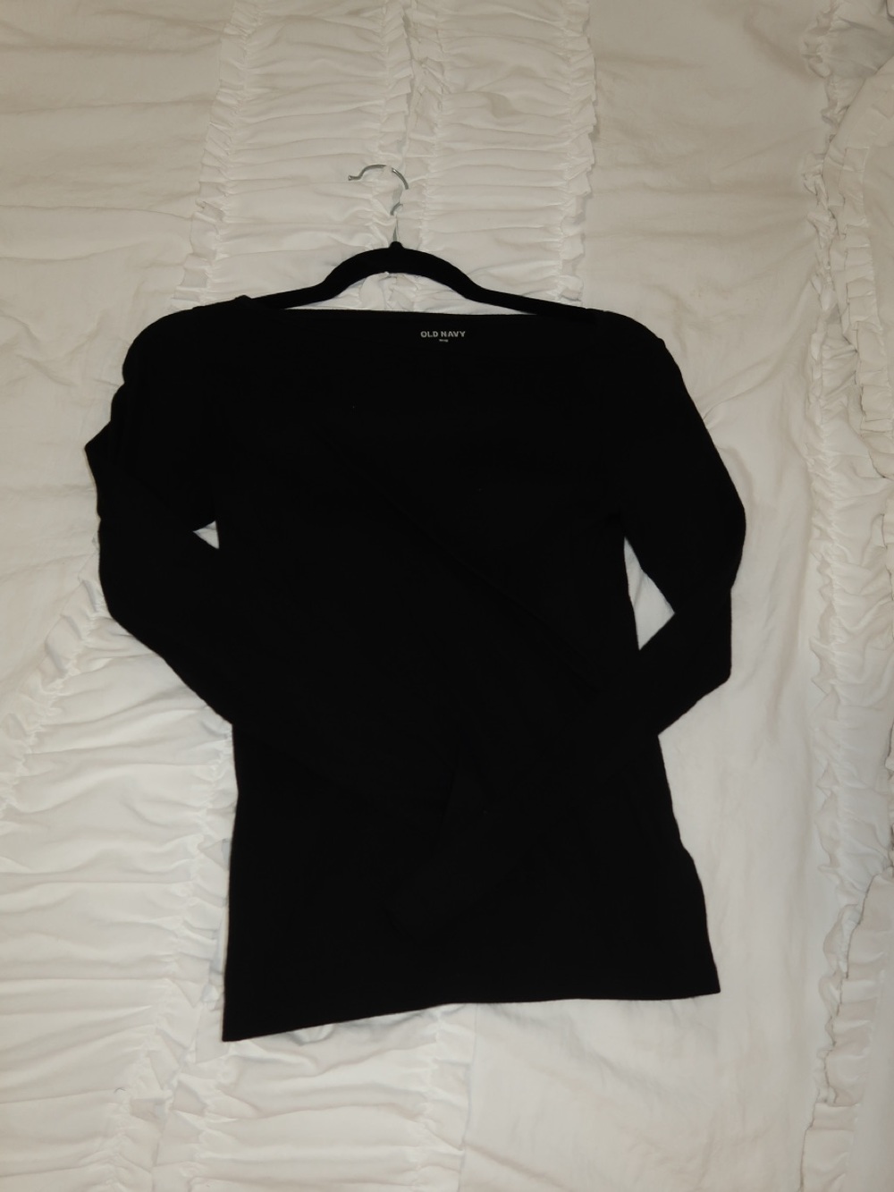 Old Navy Black Women's Long Sleeve Crewneck Top
